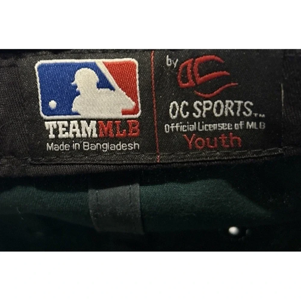 Oakland Athletics A's MLB Adjustable Cap by OC Sports - Green & Yellow Youth‎